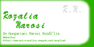 rozalia marosi business card